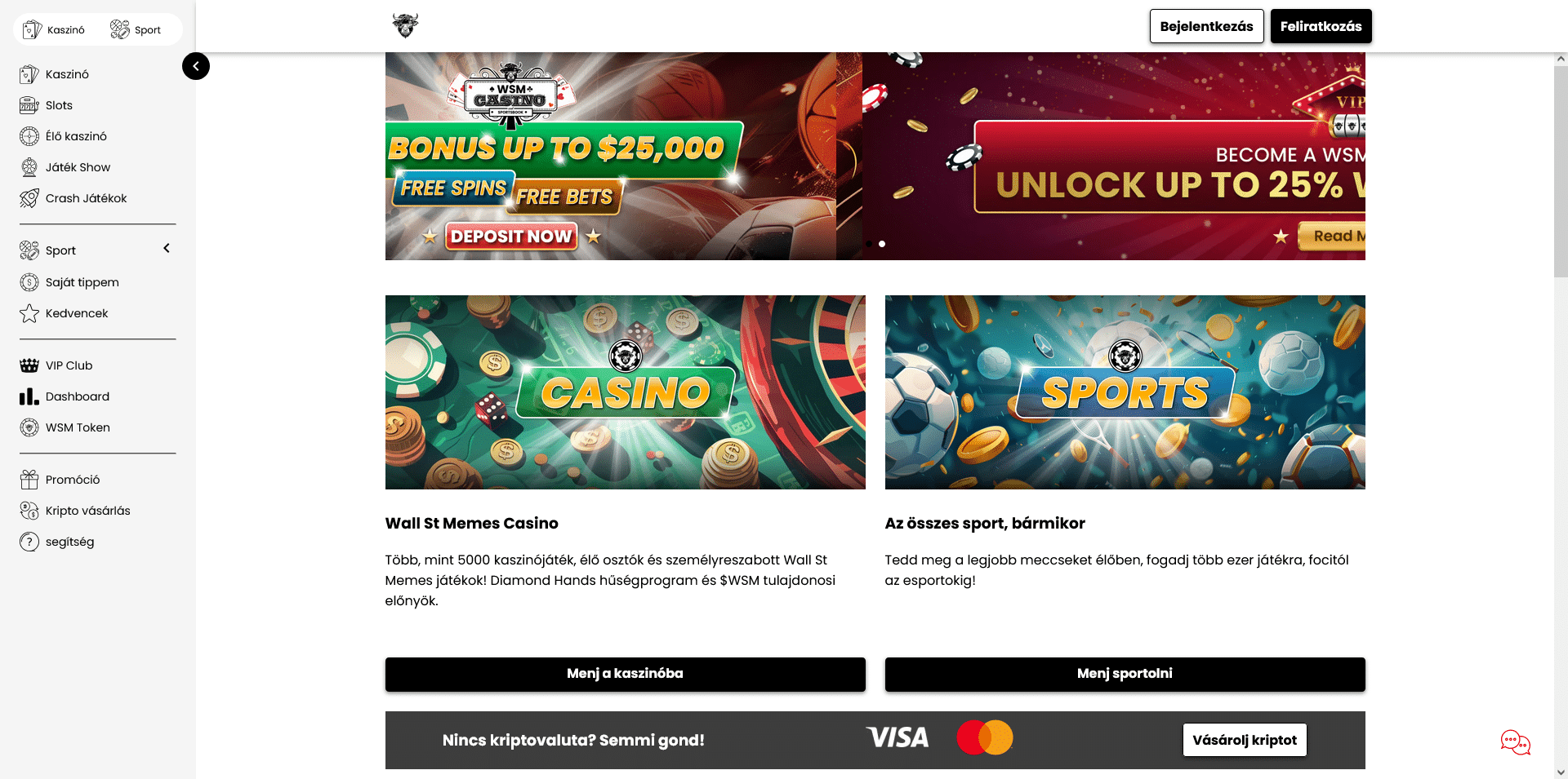 WSM Casino Telegram kaszinók