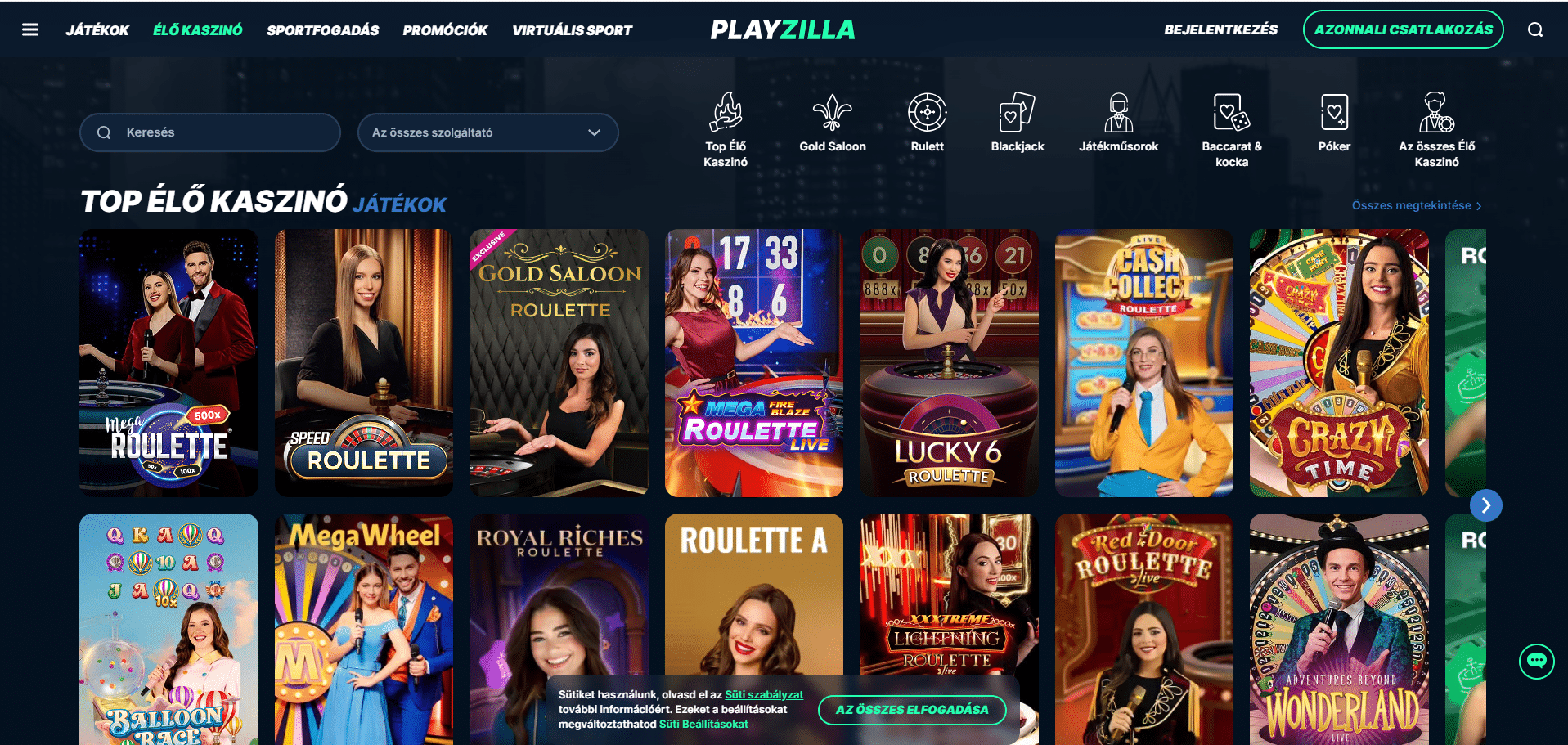 playzilla live casino