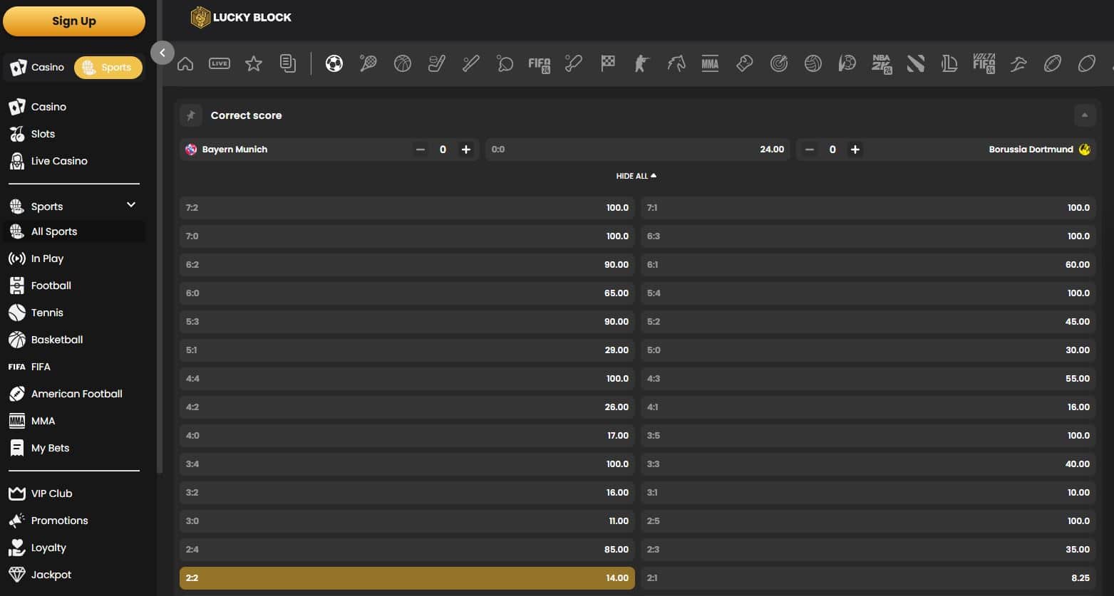 BayernMünchen BorussiaDortmund correctscore 12042025