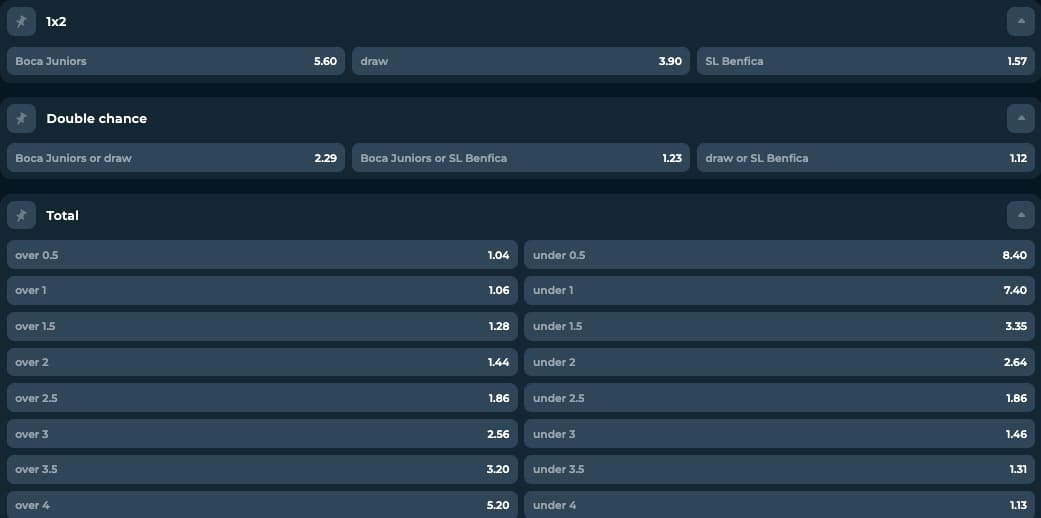 Boca Juniors Benfica Klub vb Mega Dice