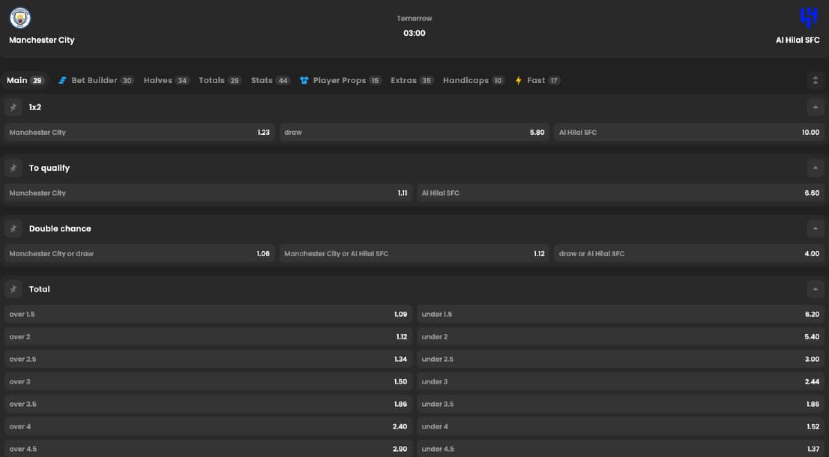 Manchester City Al Hilal klub vb Lucky Block
