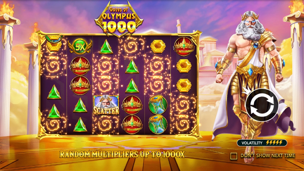 Legjobb online nyerőgépek Gates of Olympus 1000