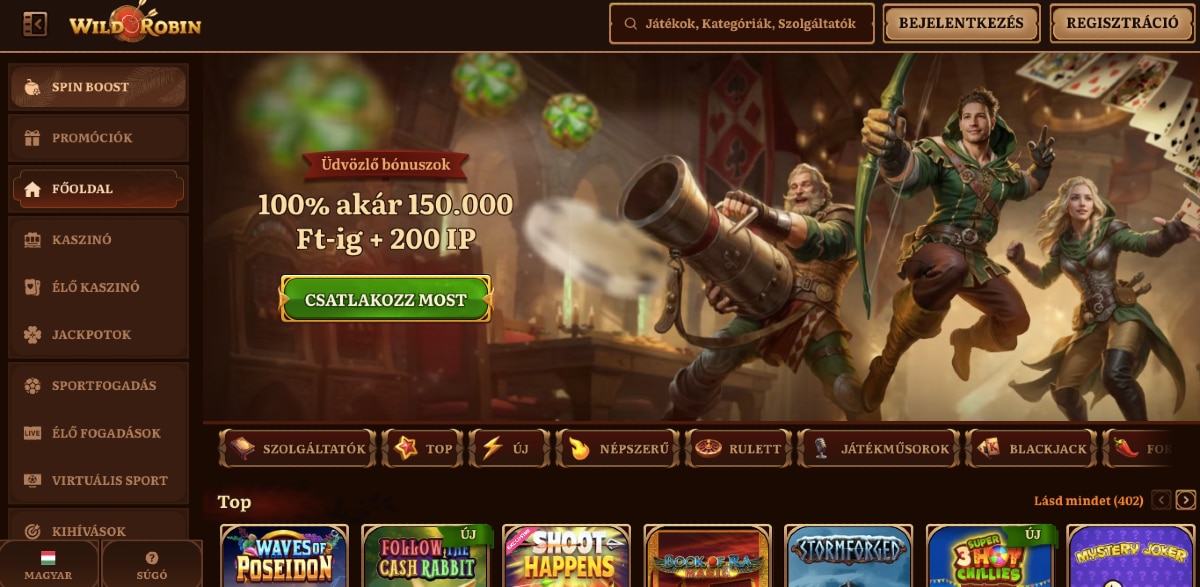 Wild Robin Megbízható online kaszinó