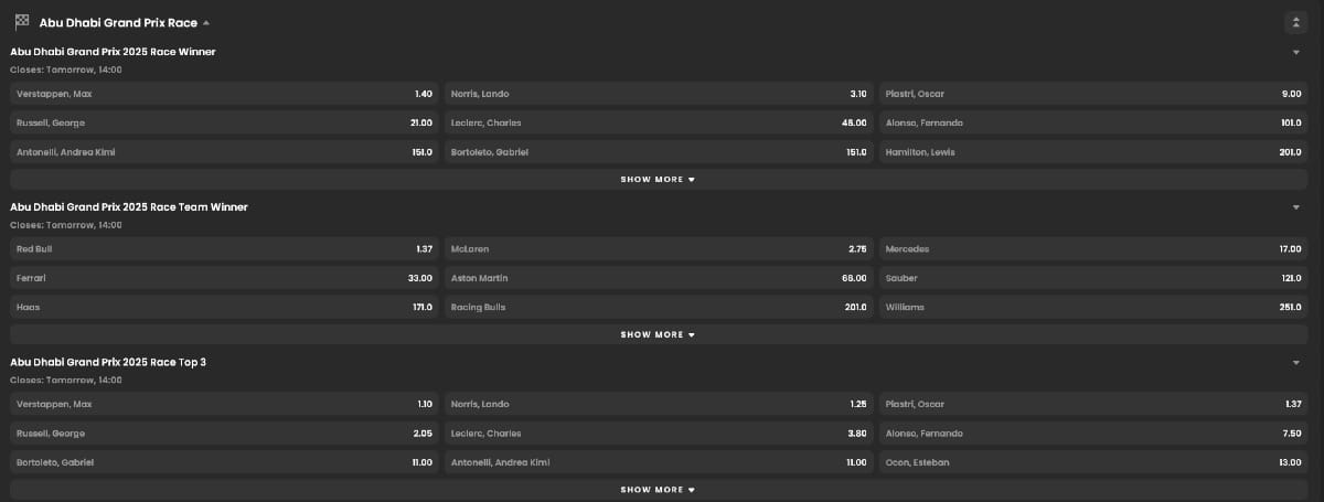 F1 Abu Dhabi 2025 Lucky Block