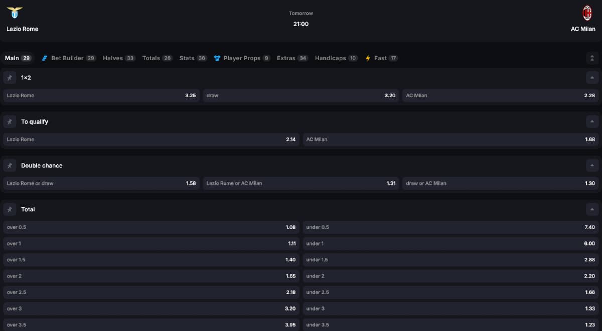Lazio Milan Coppa Italia 2025 december CoinCasino