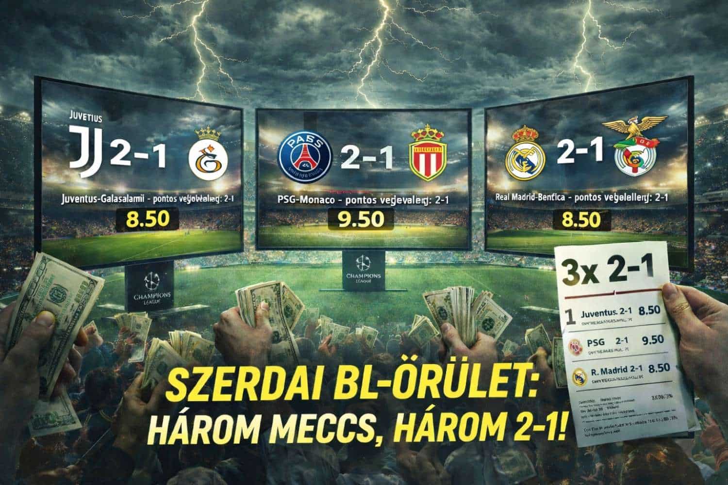 bl fogadas juventus psg realmadrid